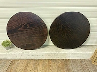 Eiken tafelblad ø 80 cm (2x) - afbeelding 1 van  4