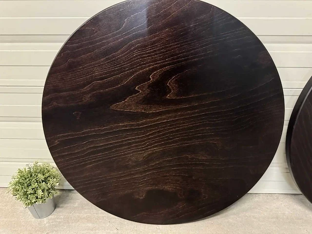 Eiken tafelblad ø 80 cm (2x) - afbeelding 3 van  4