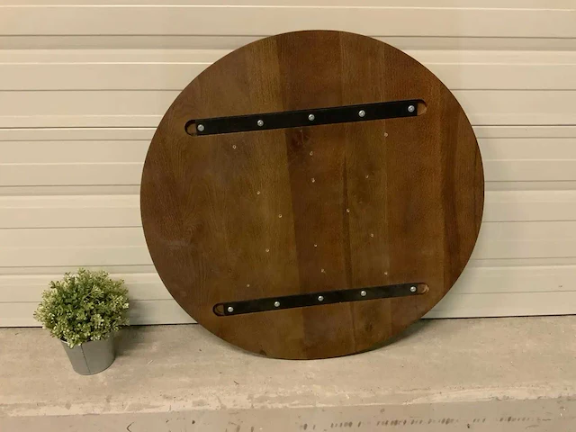 Eiken tafelblad ø 80 cm (4x) - afbeelding 4 van  4