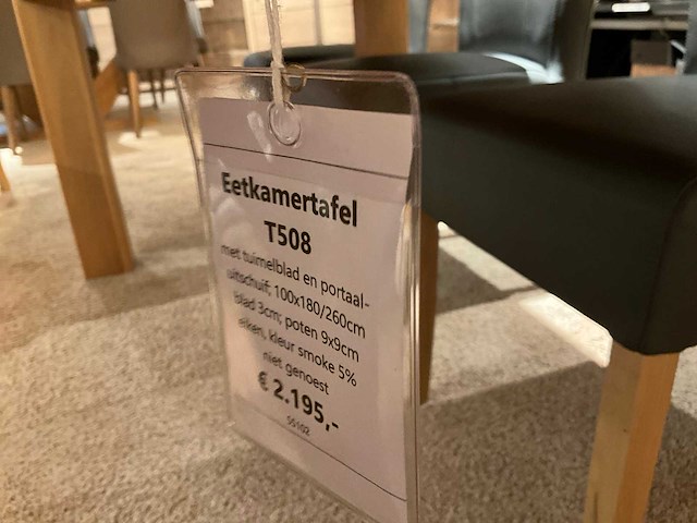 Eiken uitschuifbare eetkamertafel - afbeelding 5 van  5