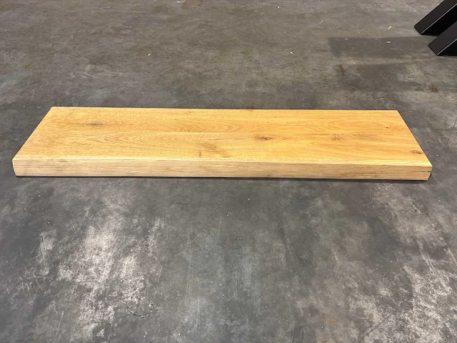 Eiken wandplank 100 cm. - afbeelding 1 van  3