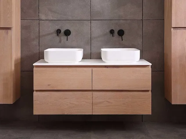 Eikenhout badkamermeubel 120cm - afbeelding 24 van  32