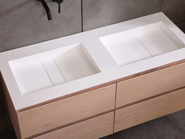 Eikenhout badkamermeubel 120cm - afbeelding 3 van  32
