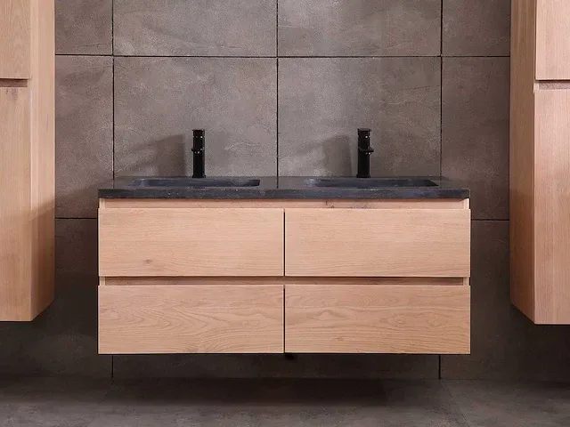 Eikenhout badkamermeubel 120cm - afbeelding 9 van  32