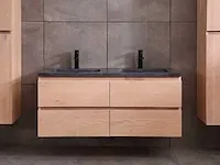 Eikenhout badkamermeubel 120cm - afbeelding 9 van  32