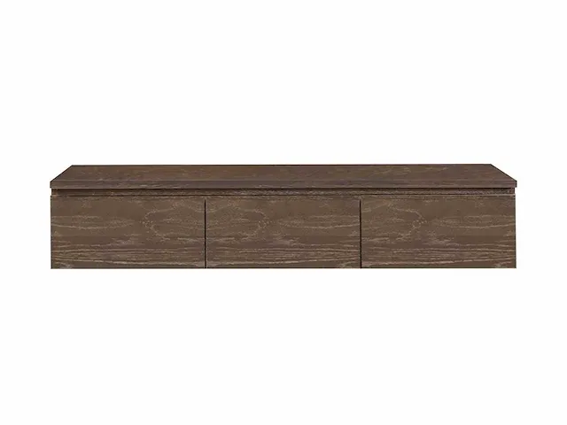 Eikenhout badkamermeubel 150cm (natural/white wash/grey smoked) - afbeelding 26 van  31