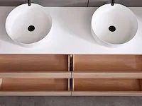 Eikenhout badkamermeubel 160cm (3 kleuren beschikbaar) - afbeelding 11 van  98