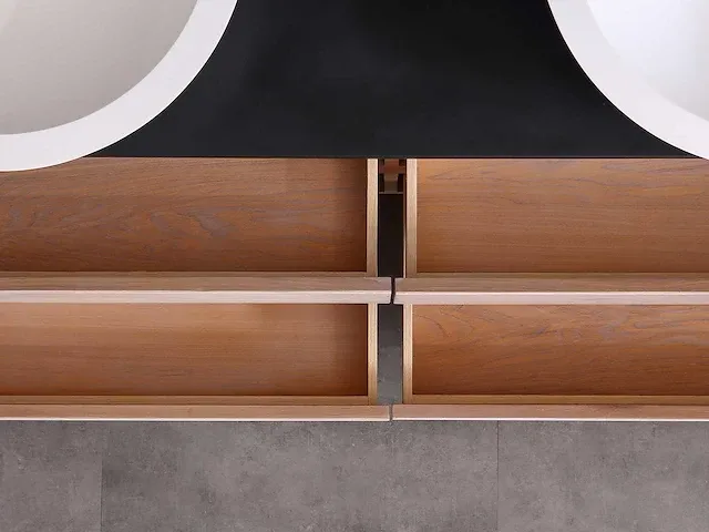 Eikenhout badkamermeubel 160cm (3 kleuren beschikbaar) - afbeelding 16 van  98
