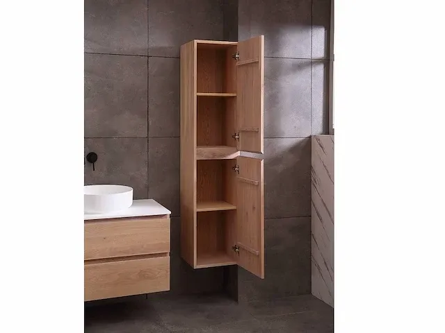 Eikenhout badkamermeubel 160cm (3 kleuren beschikbaar) - afbeelding 19 van  98