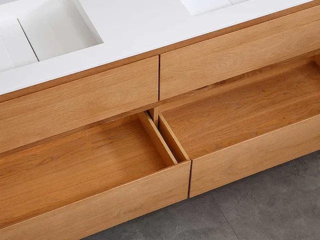 Eikenhout badkamermeubel 160cm (3 kleuren beschikbaar) - afbeelding 43 van  98