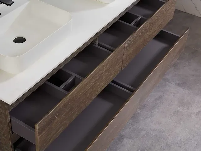 Eikenhout badkamermeubel 160cm (3 kleuren beschikbaar) - afbeelding 58 van  98