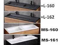 Eikenhout badkamermeubel 160cm (3 kleuren beschikbaar) - afbeelding 97 van  98