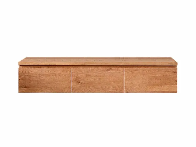 Eikenhout badkamermeubel 180cm (natural/white wash/grey smoked) - afbeelding 20 van  32