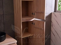 Eikenhout badmeubelset 150cm (white wash of grey smoked) - afbeelding 9 van  12