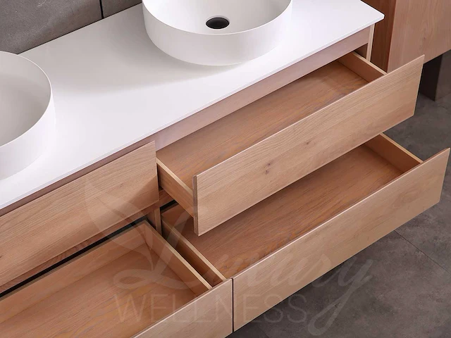 Eikenhout badmeubelset 160cm - afbeelding 4 van  25