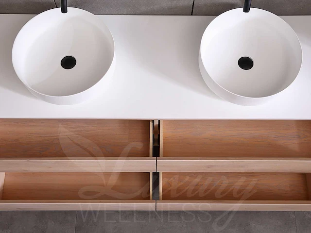 Eikenhout badmeubelset 160cm - afbeelding 6 van  25