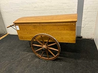 Eikenhouten bakkerskar antiek - afbeelding 2 van  8