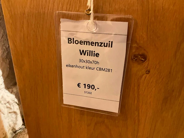 Eikenhouten bloemenzuil - afbeelding 3 van  3