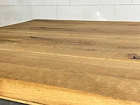 Eikenhouten salontafel met verchroomde poten - afbeelding 6 van  6