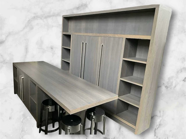 Eiland keuken met kastenwand - afbeelding 1 van  19