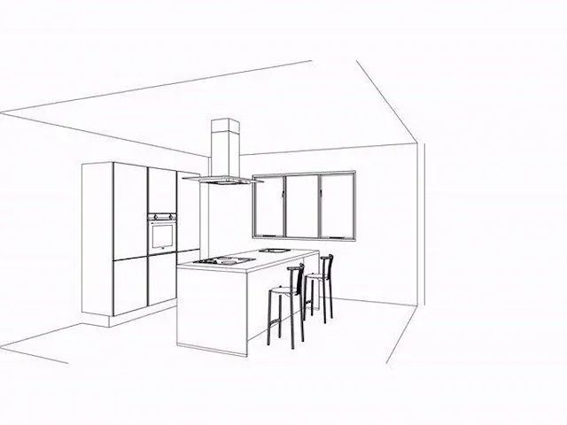 Eilandkeuken met kastenwand - afbeelding 5 van  21