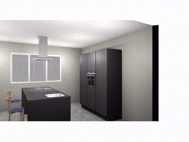 Eilandkeuken met kastenwand - afbeelding 1 van  21