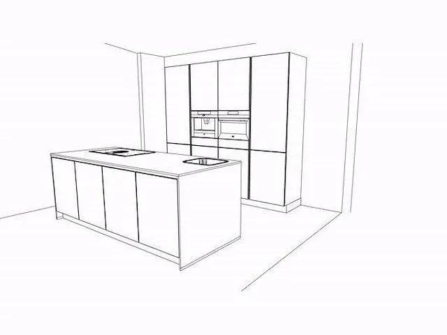 Eilandkeuken met kastenwand - afbeelding 8 van  19