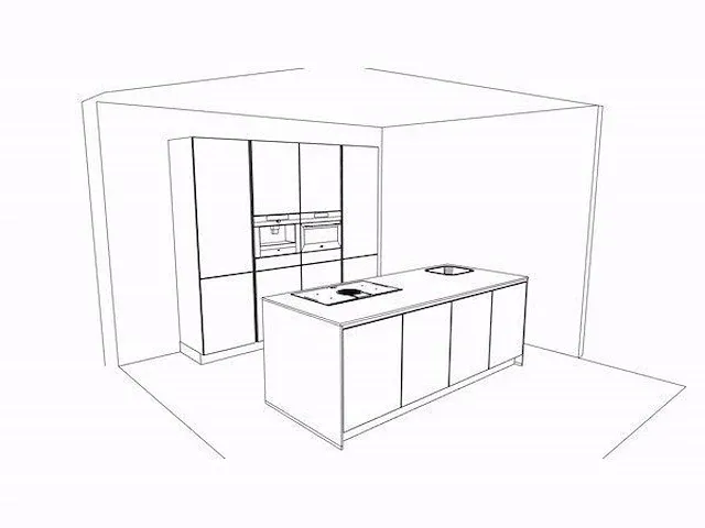 Eilandkeuken met kastenwand - afbeelding 9 van  19