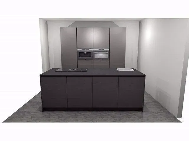 Eilandkeuken met kastenwand - afbeelding 1 van  19