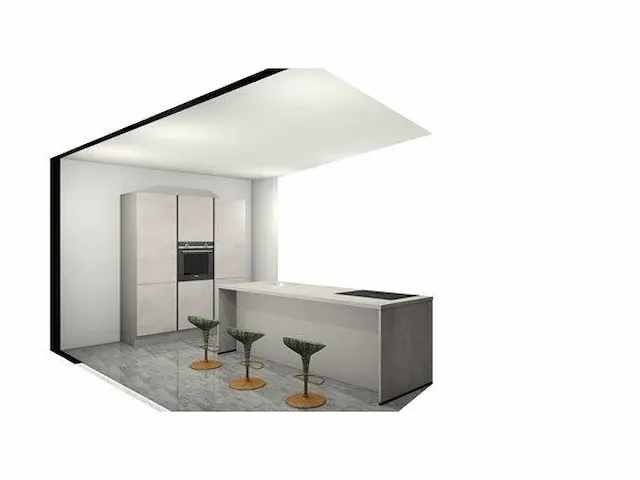 Eilandkeuken met kastenwand - afbeelding 1 van  20
