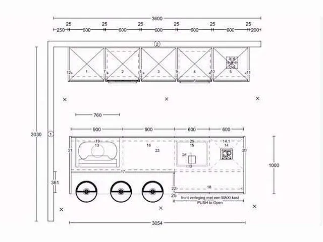 Eilandkeuken met kastenwand - afbeelding 2 van  19
