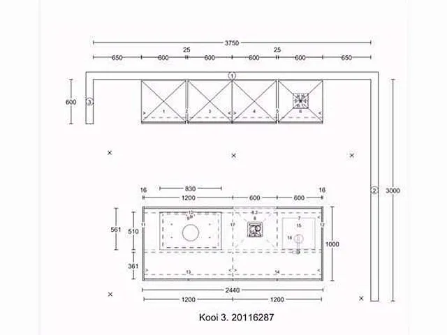 Eilandkeuken met kastenwand - afbeelding 7 van  27