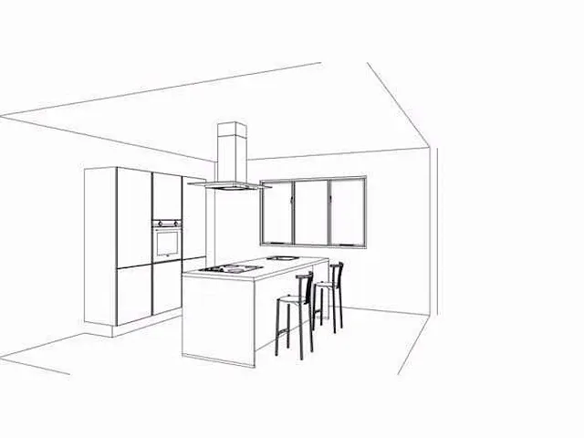 Eilandkeuken met kastenwand - afbeelding 5 van  21