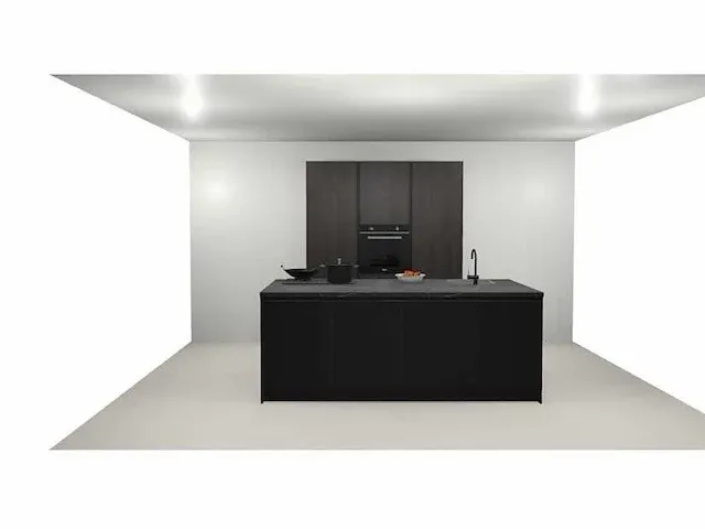 Eilandkeuken met kastenwand - afbeelding 1 van  7