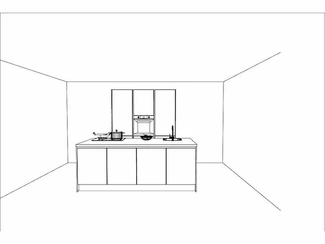 Eilandkeuken met kastenwand - afbeelding 4 van  7