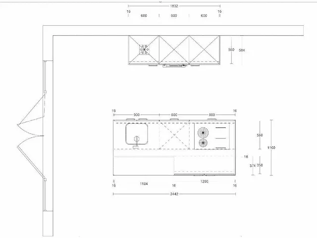 Eilandkeuken met kastenwand - afbeelding 5 van  7