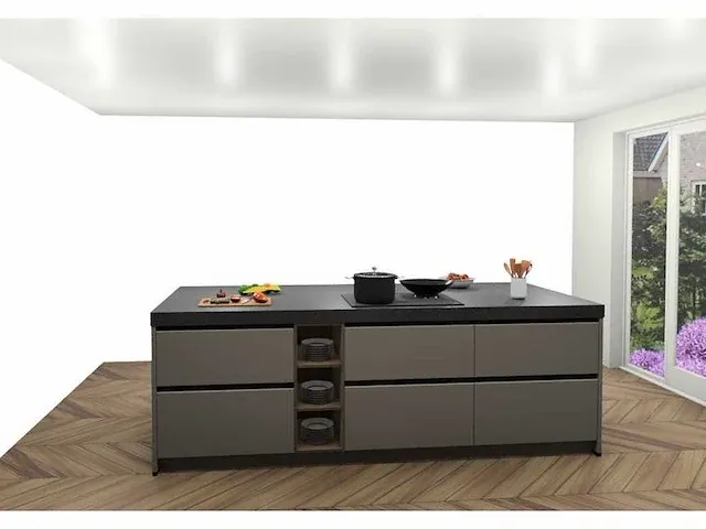 Eilandkeuken met kastenwand - afbeelding 3 van  12