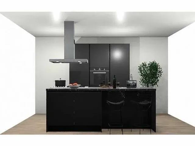 Eilandkeuken met kastenwand - afbeelding 1 van  10