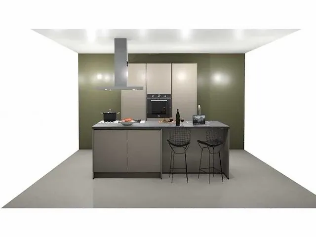 Eilandkeuken met kastenwand - afbeelding 1 van  7