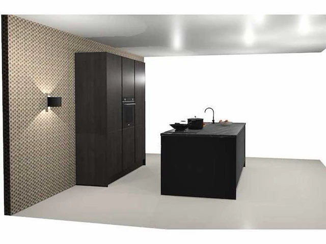 Eilandkeuken met kastenwand - afbeelding 1 van  9