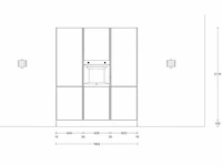 Eilandkeuken met kastenwand - afbeelding 5 van  9