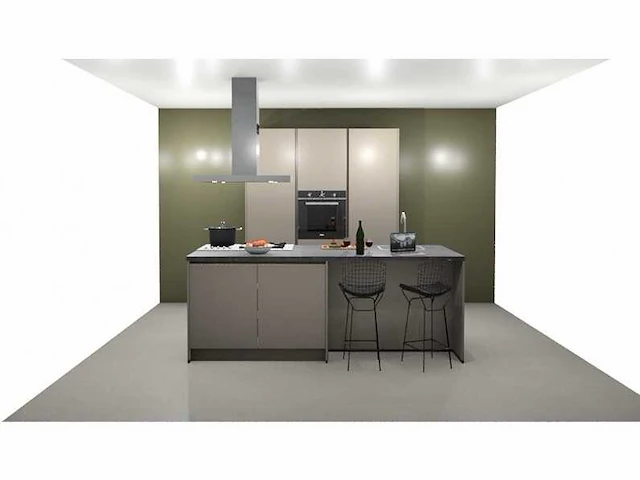 Eilandkeuken met kastenwand - afbeelding 1 van  7