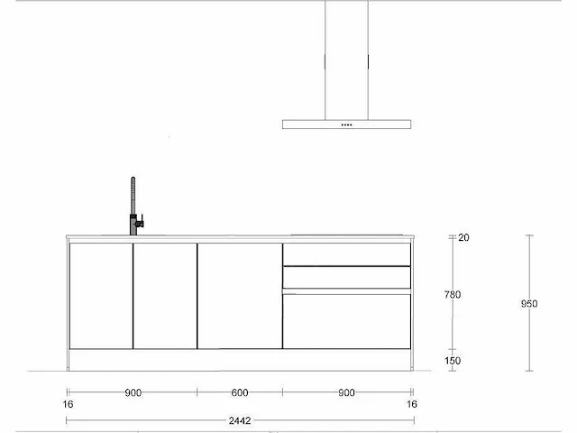 Eilandkeuken met kastenwand - afbeelding 8 van  11