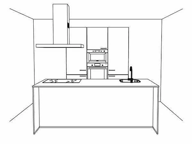 Eilandkeuken met kastenwand - afbeelding 9 van  11