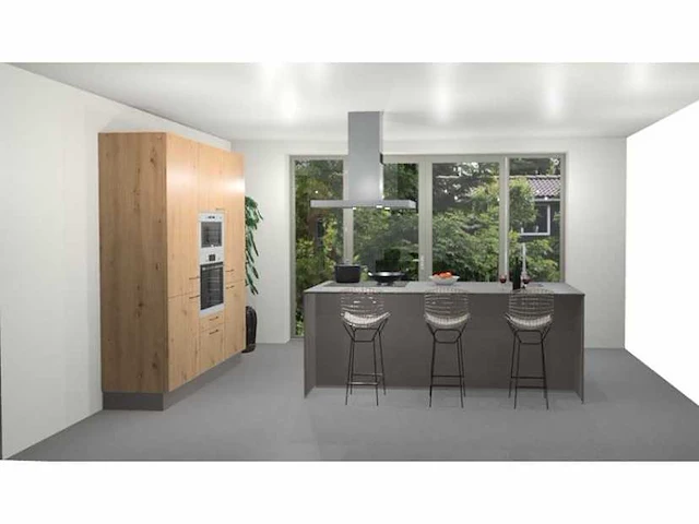 Eilandkeuken met kastenwand - afbeelding 1 van  12