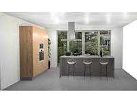 Eilandkeuken met kastenwand
