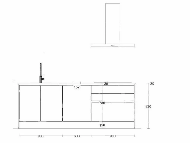 Eilandkeuken met kastenwand - afbeelding 9 van  12