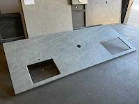 Eilandwerkblad met stolwanden neolith 3080x1200 mm - afbeelding 1 van  5