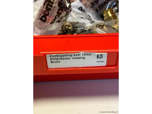 Eindkoppeling knel 15 mm kiwa/gastec messing bonfix - partij - afbeelding 4 van  4