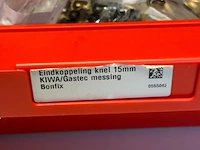Eindkoppeling knel 15 mm kiwa/gastec messing bonfix - partij - afbeelding 4 van  4